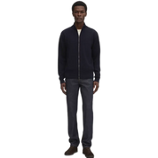 The Merino Zip Cardigan - Dark Navy
