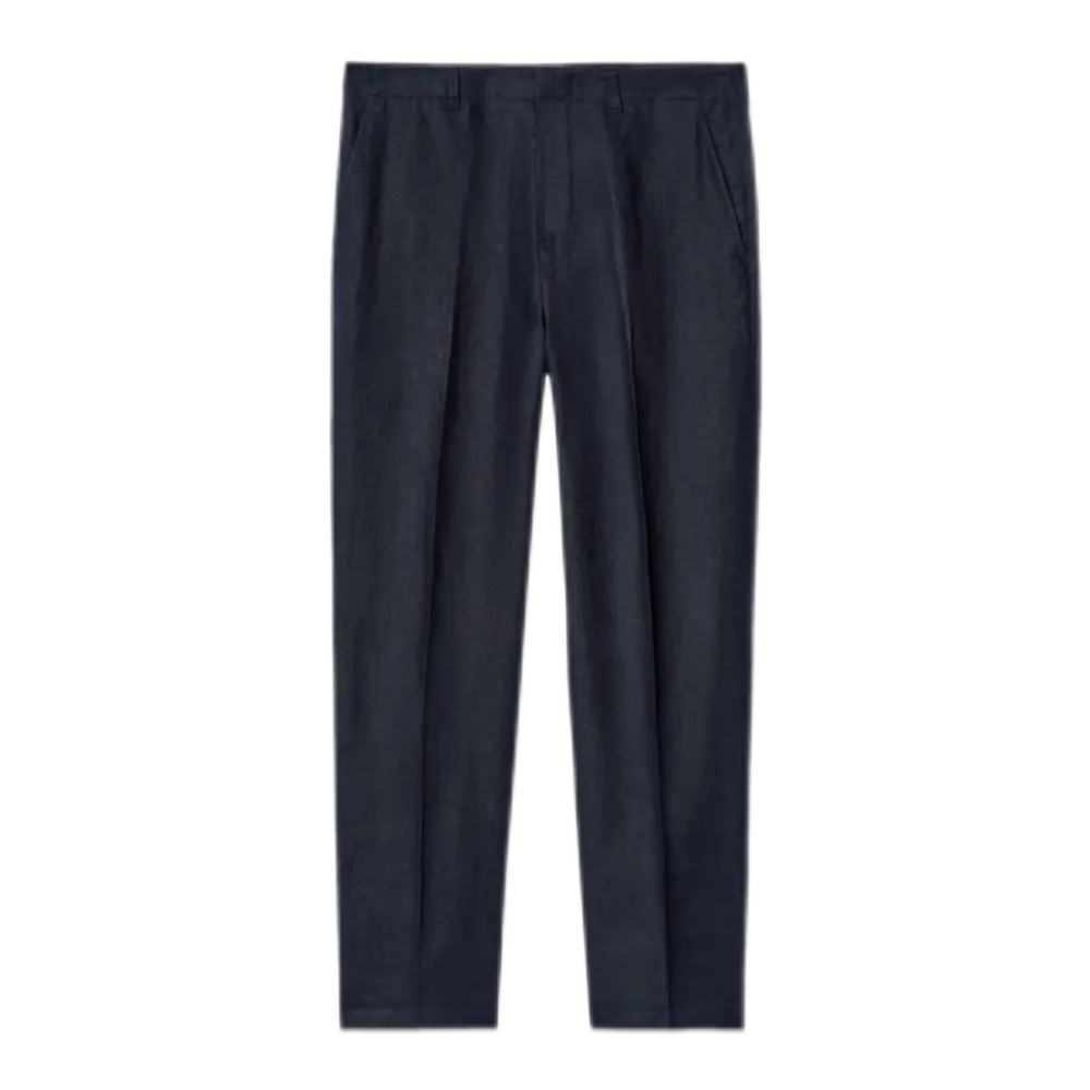 Relaxed Linen Tapered Trousers