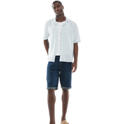 Blue Short Sleeve Striped Shirt