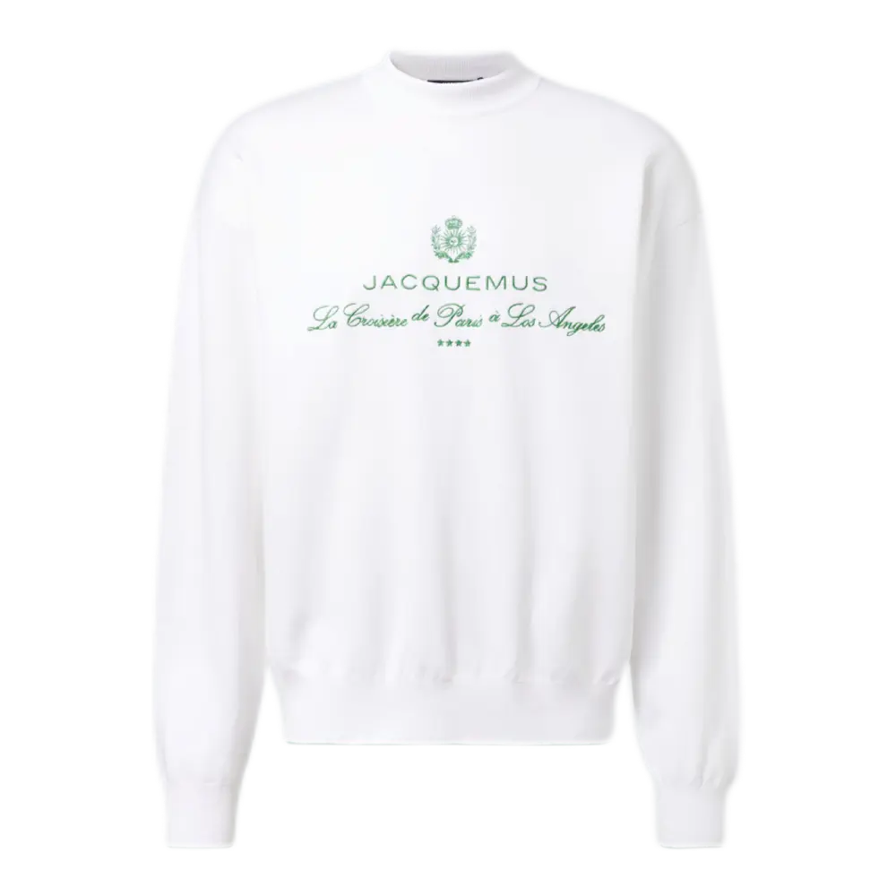 Venice Sweatshirt – White, Logo Embroidered, Made in Italy
