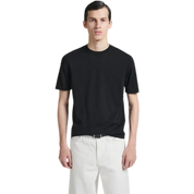 Slim Silk Knitted Tshirt - Black