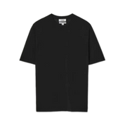 Slim Silk Knitted Tshirt - Black