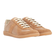 Replica Low-Top Leather Sneakers – Beige