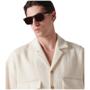 Square-Frame Acetate Sunglasses - Black