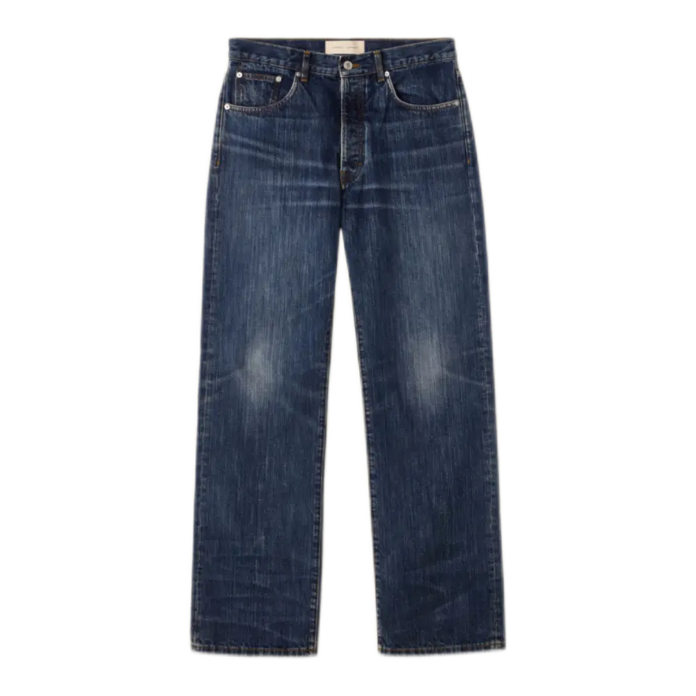 VM009 Vega Wide Straight Jeans – Mid-Rise, Button Fly