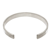 Numeric Bracelet – Brushed Silver & White Enamel