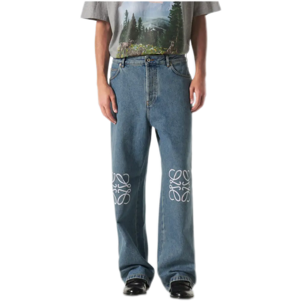 Anagram Wide-Leg Jeans
