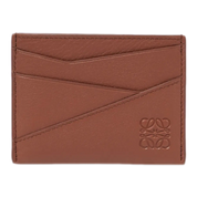 Puzzle Leather Card Holder – Brownie