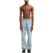 Straight-Leg Jeans - Light Blue Washed Denim