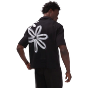 Black Floral Jersey Shirt