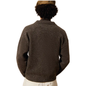 Brown Button-Through Collared Cardigan – Knit Casual Layer