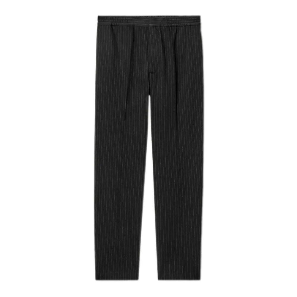 Relaxed Elasticated Pinstriped Trousers