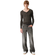 Sphere Low Waist Loose Straight Leg Jeans