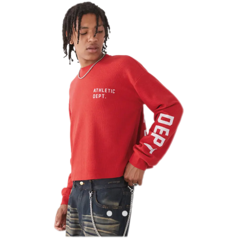 Red Skater Long Sleeve T-Shirt – Relaxed Fit with Print