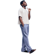 Lightweight Blue Striped Pants