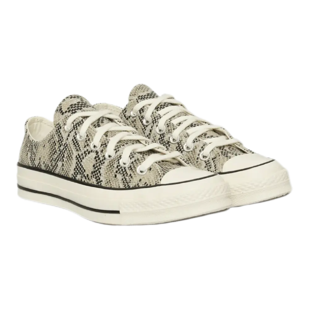 Chuck 70 Faux Snakeskin Sneakers – Pale Surplus / Egret / Black